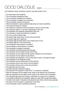 Creative Writing Worksheet – Dialogue (PDF) When it comes to writing dialogue, you could do worse than follow the rules of Just a Minute: no hesitation, repetition or deviation. It always amazes me that considering how much cheaper good dialogue is than CGI, stunts, sets, and costumes, it isn’t used to better effect. Theatre scripts provide excellent inspiration for good… Character Introduction Writing, Character Introduction Ideas, Good Dialogue, Play Writing, Comic Book Writing, Dialogue Writing, Character Introduction, Creative Writing Worksheets, Screenplay Writing