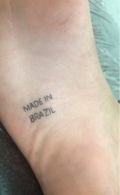 Brazil Tattoo Ideas, Brazil Tattoo, Tatuagem Masculina Pequena, Native Tattoos, M Tattoos, E Tattoo, Subtle Tattoos, Word Tattoos, Simplistic Tattoos