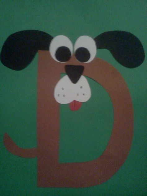 D is for dog D For Dog Craft Preschool, D Is For Dog Craft Preschool, Letter D Dog Craft, D Is For Dog Craft, D For Dog, Letter D Crafts, Preschool Letter Crafts, D Is For Dog, Dog Craft