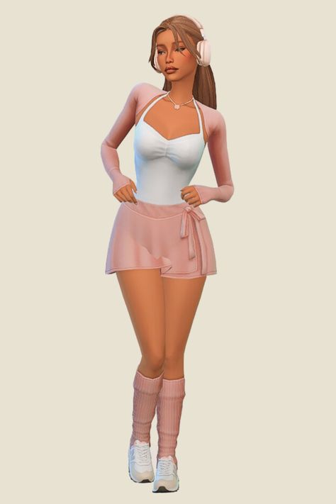 pilates princess lookbook by jaisimmin  ❀ one. hair | top | bolero | skirt | shoes | legwarmers | headphones | necklace  ❀ two. hair & bow | top | bottoms | shoes | socks  ❀ three. hair | tops | bottoms... Sims 4 Bolero Cc, Sims 4 Cc Maxis Match Sport Clothing, The Sims 4 Cc Bottoms Female, Women Shoes Cc Sims 4, Sims 4 Socks Maxis Match, Sims4 Cc Headphones, Womens Hair Sims 4 Cc, Sims 4 Bolero, Sims 4 Pilates Princess