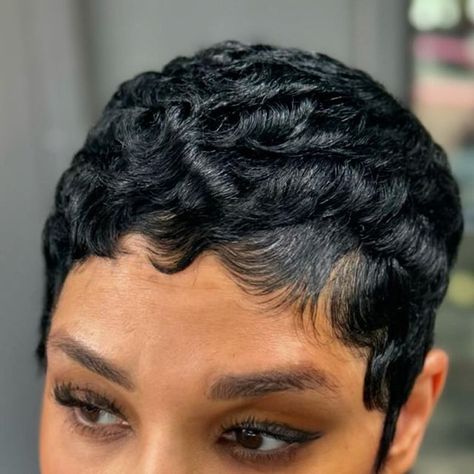 Paula Madison on Instagram: "It’s always Pixie Season. #paulahair #pixiepolish" Black Pixie Cut Black Women, Pixie Wixie, Short Pixie Cut Black Women, Black Women Pixie Haircut, Pixie Cut Back, Short Slicked Back Hair, 4b Hairstyles, Pixie Cut Black Women, Perm Hairstyles