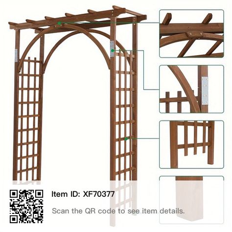 Wooden Garden Arbor, Pergola Arbor, Trellis Pergola, Wedding Trellis, Wooden Wedding Arches, Garden Archway, Wood Arbor, Practical Garden, Garden Arch Trellis