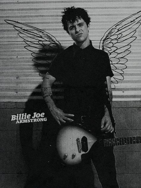 Billie Joe Armstrong 90s Pfp, Billie Joe Armstrong Hot Pics, Billie Joe Armstrong Wallpaper, 2000s Pop Punk Aesthetic, Green Day Aesthetic, Billie Joe Armstrong Tattoos, Green Day Tattoo, Green Day Poster, Billie Green Day