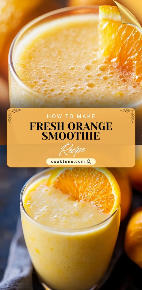 This Fresh Orange Smoothie is a quick and healthy breakfast option packed with vitamin C! Made with just 4 simple ingredients, this smoothie is creamy, naturally sweet, and refreshing—perfect for a boost of energy in the morning or a nutritious snack. Plus, it's high in protein and great for your immune system!

#HealthyHomemadeRecipes #healthyrecipes #quickdinnerideas #healthyrecipeslunch #highproteinrecipes #smoothie Energy In The Morning, Orange Smoothie Recipes, Quick And Healthy Breakfast, Delicious Breakfast Ideas, Orange Smoothie, Breakfast Specials, Fresh Orange, Healthy Homemade Recipes, Breakfast Casseroles