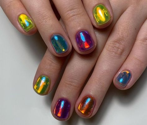 Simple Colourful Nails, Thermal Nails, Mens Nails, Makeup Nails Art, Minimalist Nails, Nail Art Ideas, Fire Nails, Dream Nails, Funky Nails