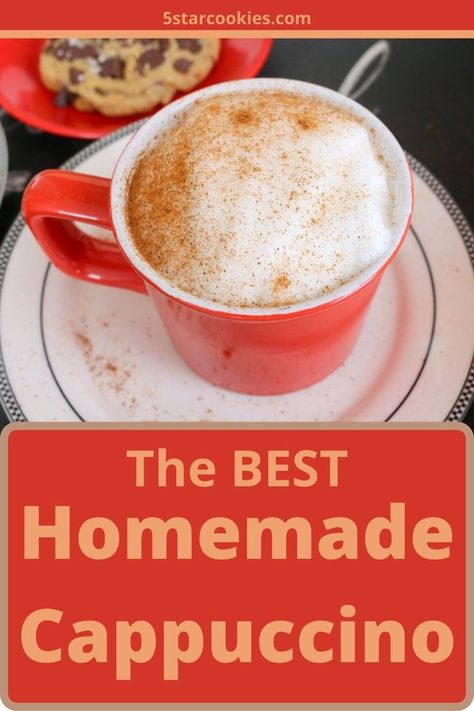 Homemade Cappuccino Easy Cappuccino Recipe, Best Cappuccino Recipe, Cappacino Recipes, Starbucks Cappuccino Recipe, Cappuccino Mix Recipe, Cappuccino Recipes, Cappuccino At Home, Homemade Cappuccino, Keurig Recipes