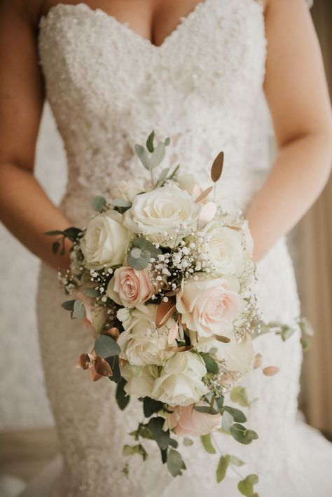 Teardrop Wedding Bouquet, Classic Teardrop Bridal Necklace With Diamond Accents, Bridal Teardrop Bouquet, Teardrop Bridal Bouquet, Bridal Bouquet Teardrop, White And Pink Cascading Bridal Bouquet, Teardrop Bouquet, Lace Wedding, Strapless Wedding Dress