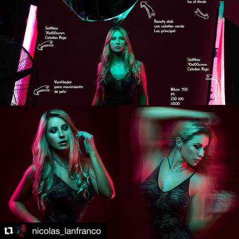 Behind the scenes by @nicolas_lanfranco Colour Gel Photography, Studio Lighting Setups, Lighting Styles, Photography Studio Setup, Photography Lighting Setup, Beauty Dish, Portrait Photography Tips, Lighting Photography, Passion Photography