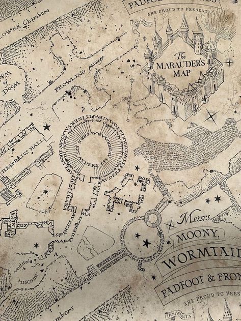 Marauders Map Wallpaper, Dark Map, Maps Aesthetic, Harry Potter Marauders Map, Harry Potter Printables, Harry Potter Background, Marauders Map, Harry Potter Merchandise, Harry Potter Decor