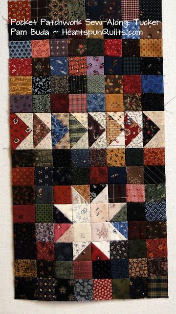 Heartspun Quilts ~ Pam Buda: Pocket Patchwork Sew~Along: Tucker ~ Part Four Primitive Quilt Patterns, Pam Buda Quilts, Quilt Shop Displays, Small Quilt Projects, Quarter Inch Seam, Pam Buda, Continental Army, Primitive Quilts, Patchwork Sewing