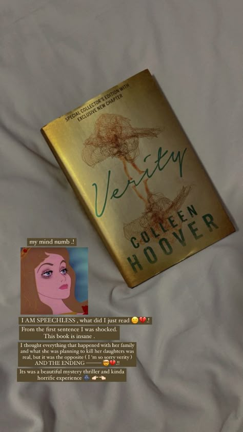 Book Review Story Instagram, Verity Instagram Story, Verity Book Review, Wishlist Essentials, Verity Aesthetic, Verity Book, Verity Colleen Hoover, Book Recommendations Fiction, A Little Life Book