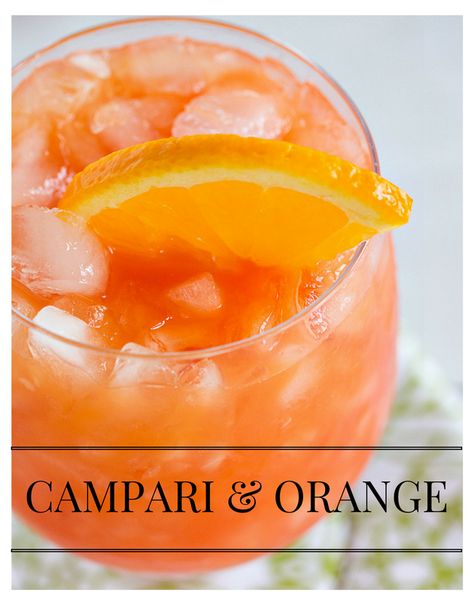 Campari & Orange - a simple blend of Campari liqueur and orange juice! | The Drink Kings | Campari And Orange Juice, Campari Drinks, Campari Cocktail, Mixology 101, Campari Cocktails, Blended Coffee Drinks, Homemade Iced Coffee, Voodoo Child, Orange Cocktail