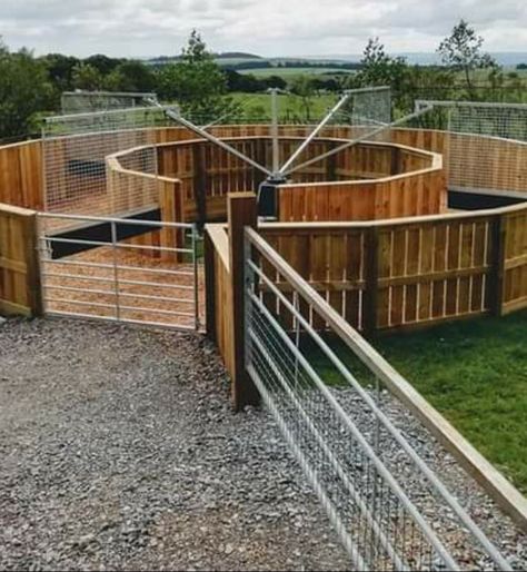 Covered Riding Arena, Horse Walker, Riding Arena, Horse Barn Ideas Stables, Horse Jumps, Horse Barn Designs, Horse Shelter, Round Pen, Riding Arenas