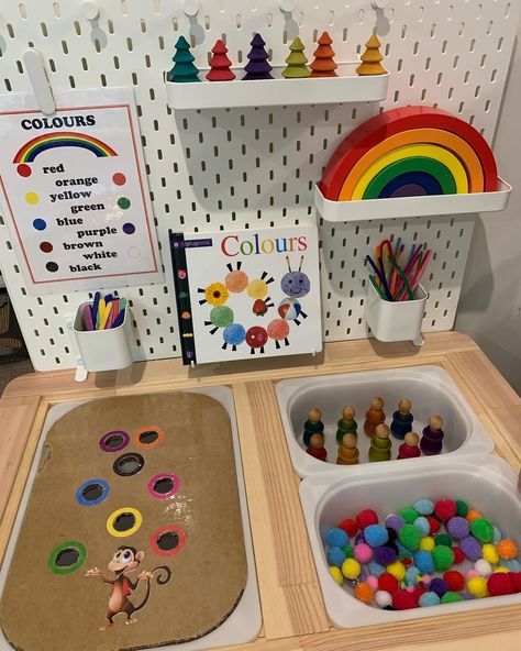 Ikea Flisat Table, Trofast Storage, Toddler Sensory Bins, Flisat Table, Table Ikea, Best Home Interior Design, Ikea Table, Toddler Table, Sensory Activities Toddlers