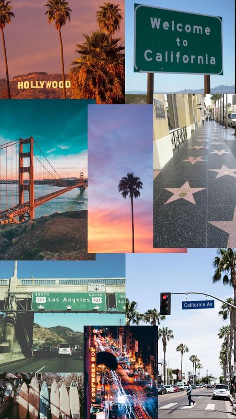 California Summer Wallpaper, Cali Wallpapers, California Aesthetic Wallpaper, Los Angeles Collage, La California Aesthetic, Los Angeles California Aesthetic, Wallpaper California, Usa Aesthetic, Los Angeles Wallpaper