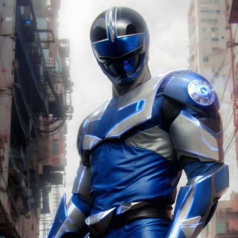 Power Rangers Redesign, Kaiju Fanart, Power Rangers Pictures, Power Rangers Poster, Power Rangers Time Force, Power Rangers Ninja Storm, Blue Ranger, New Power Rangers, Power Rangers Zeo