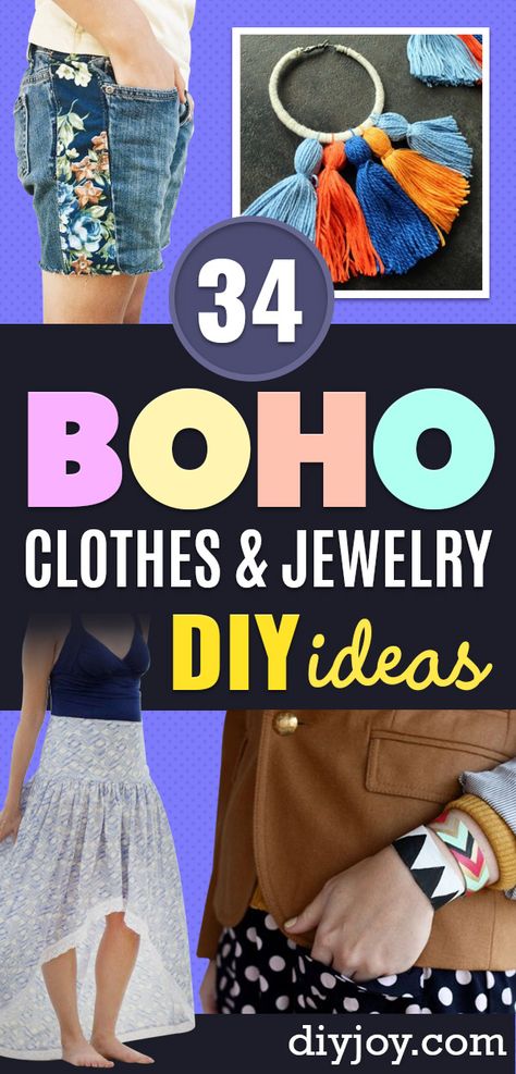 Diy Boho Clothes, Fashion On A Budget, Diy Blanket Ladder, Diy Clothes Refashion, Boho Mode, Diy Clothes Videos, Bohemian Dresses, Creative Shirts, White Bohemian