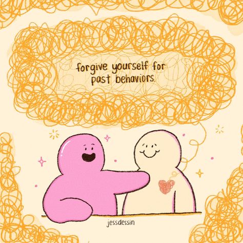 “Forgive yourself for not knowing better at the time. Forgive yourself for giving away your power. Forgive yourself for past behaviors. Forgive yourself for the survival patterns and traits you picked up while enduring trauma. Forgive yourself for being who you needed to be.” - Audrey Kitching 💖🫧💖 Let go of guilt and regrets. Forgive yourself for past mistakes, behaviors, and survival patterns. Acknowledge your growth and allow yourself to move forward with self-compassion. Embracing self-for... Moving Forward Illustration, Regret Illustration, Moving On Quotes Letting Go Positive, Self Forgiveness Quotes, Let Go Of Guilt, Regrets And Mistakes, Embracing Yourself, Growth Aesthetic, Let Go Of Past