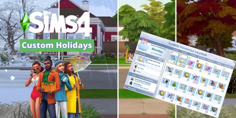 Sims 4 More Holiday Traditions, Sims 4 Holiday Traditions, Sims 4 Holiday Calendar Ideas, Sims 4 Calendar Cc, Sims 4 Calendar Ideas, Sims 4 Holidays, Sims 4 Holiday Ideas, Sims 4 Calendar, Sims 4 Seasons Cc