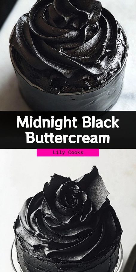 Spooky Midnight Black Buttercream Frosting Recipe for Halloween Create the ultimate Halloween treat with this Spooky Midnight Black Buttercream Frosting! Perfect for cakes and cupcakes, this rich and creamy frosting adds a touch of dark elegance without the bitter aftertaste. Foolproof and easy to make, it’s a must-try for your spooky celebrations. Black Buttercream Frosting Recipe, Black Vanilla Buttercream, Black Icing Recipe, Black Frosting Recipe, Black Chocolate Frosting, How To Make Black Icing, Black Cake Frosting, Black Foods For Party, Black Cake Decoration