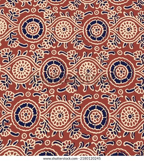 Hand Print Flowers, African Batik Fabric, Ajrakh Pattern, Pattern Batik, Block Print Pattern, Ajrakh Prints, Print Background, Paisley Art, Batik Design