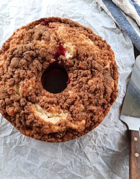 Cranberry Sour Cream Coffee Cake - alittlehintofthis.com Cranberry Almond Coffee Cake, Blueberry Sour Cream Coffee Cake Bundt, Leftover Cranberry Sauce Coffee Cake, Orange Buttermilk Cake, Christmas Coffee Cake, Cranberry Coffee Cake, Coffee Cake Bundt, Apple Coffee Cake, Cinnamon Streusel Coffee Cake