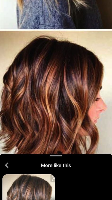 Auburn Shoulder Length Hair, Bob With Highlights, Copper Balayage, A Line Bobs, Balayage Hair Dark, Hair Color Auburn, Hair Creations, Trendy Hair, Shoulder Length Hair