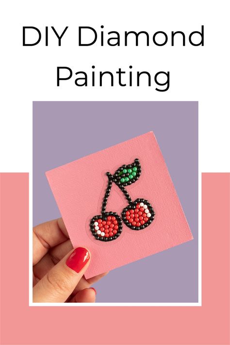 Learn how to make your own diamond painting with this easy tutorial! #diamondpainting #crafting Diamond Art Patterns Free, Girls Night Crafts, Craft Techniques, Diamond Paint, Diy Pins, Simple Diamonds, Diamond Mosaic, Stencil Diy, Diy Diamond Painting