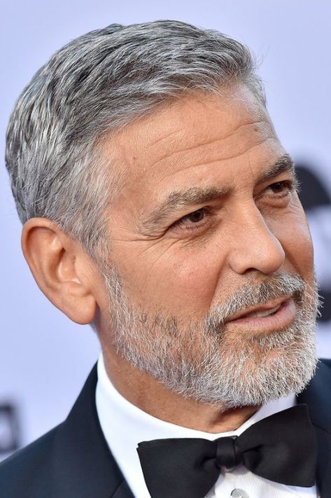 Hairstyle For Men Short Hair, George Clooney Haircut Hairstyles, George Clooney Short Hair, George Clooney Beard, George Clooney Hair, George Clooney Haircut, Hairstyles For Men Short, Picture Of A Man, Older Men Haircuts