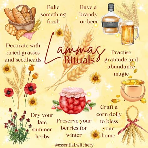 Donna Trinder (@essential.witchery) • Instagram photos and videos Lammas Lughnasadh Wallpaper, How To Celebrate Lammas, Witch Sabbats, Lammas Altar, Lammas Celebration, Wicca Holidays, Wiccan Holidays, Lammas Lughnasadh, Spirituality Crystals