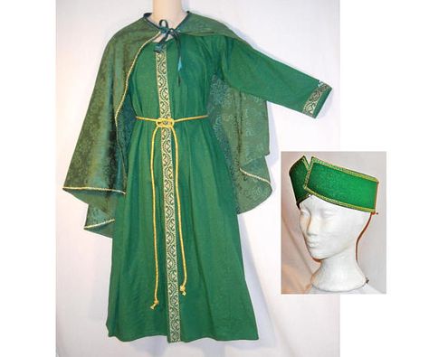 Wise Man Costume, Medieval Dress Princess, Hanging Sleeves, Nativity Play, Medieval Girl, Viking Tunic, 3 Wise Men, Medieval Princess, Straight Cut Dress