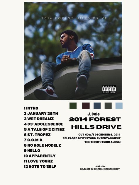 J Cole Albums, 2014 Forest Hills Drive, Drive Poster, Rap Album Covers, Cool Album Covers, Rap Albums, Album Cover Poster, Music Poster Design, Forest Hills