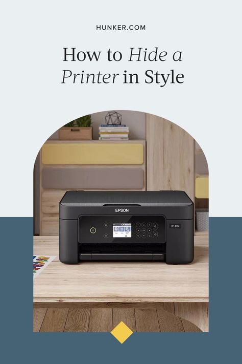 To save all of us from having to stare down a printer that doesn't go with the rest of our decor, TikTok user @kendrafoundit came up with a genius solution. #hunkerhome #homeoffice #workfromhome #homeofficedecor How To Hide A Printer, Hide Printer, Hide A Printer, Printer Cover, Large Baskets, All Of Us, Home Office Decor, Wicker Baskets, Working From Home