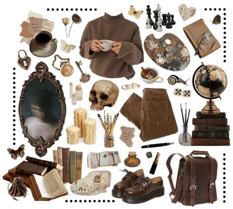 Dark Academia Outfit | ShopLook Dark Academia Villain Outfit, Dark Academia Starter Kit, Dark Academia Meets Boho, Chaotic Academia Outfits Aesthetic, Dark Academia Supplies, Dark Academia Trinkets, Feral Academia Outfit, Academia School Supplies, Witchy Academia Aesthetic Outfit