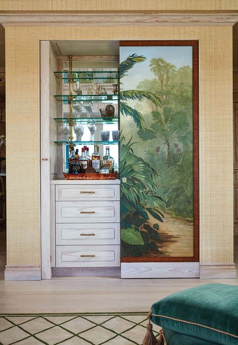 Palm Beach Apartment, Kemble Interiors, Flower Magazine, Wallcovering Pattern, Mediterranean Interior, Beach Penthouse, Apartment Makeover, Tropical Punch, Condo Decorating