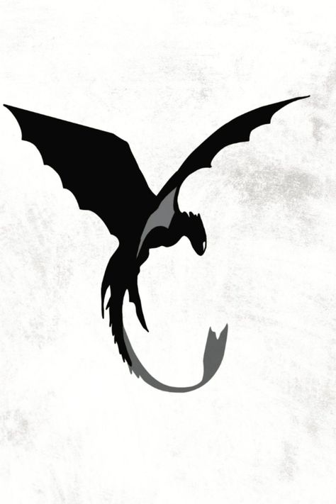 Toothless Silhouette Tattoo, How To Train Your Dragon Phone Wallpaper, How To Train Your Dragon Silhouette, How To Train Your Dragon Illustration, Toothless Dragon Flying, Toothless Line Art, How To Train Your Dragon Logo, Httyd Toothless Art, Dragon Tattoo Toothless