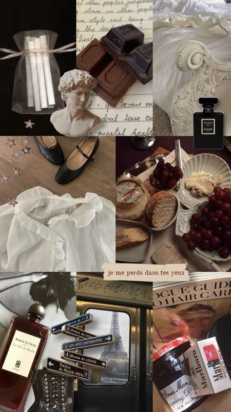 French Aesthetic Moodboard, Messy Parisian Aesthetic, French Collage Aesthetic, Messy Collage Aesthetic, French Romantic Aesthetic, Messy Chic Aesthetic, French Girl Aesthetic Vintage, French Academia Aesthetic, French Asethic