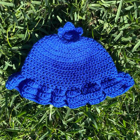 Blueberry Bucket Hat: Enjoy making this #Crochet interactive pattern by DayannasCreationsCo (@dayannascreationsco) only on @ribblrit with unique tools - Free App available! Get this pattern now and start crafting! Blueberry Crochet, Bucket Hat Crochet Pattern, Bucket Hat Crochet, Learn To Crochet For Beginners, Unique Crochet Patterns, Unique Tools, Hat Crochet Pattern, Crochet Bucket, Crochet Bucket Hat