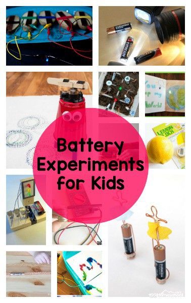 12 Hands-on Battery Experiments for Kids Energy Science Experiments For Kids, Circuit Projects For Kids, Energy Experiments For Kids, Battery Science Fair Project, Battery Experiments For Kids, Battery Experiments, Electricity For Preschoolers, Science Experiments With Batteries, Electric Circuit Projects Kids