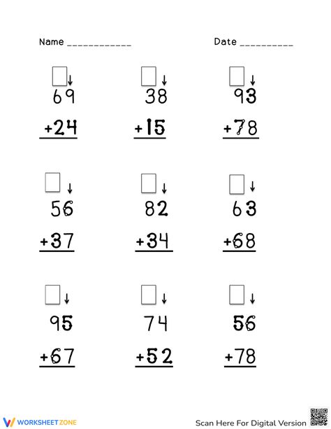 Add 2 Digit Numbers, Double Digit Math, Math Doubles, Touch Math, Double Digit Addition, Third Grade Math, Third Grade, The Classroom, Dairy