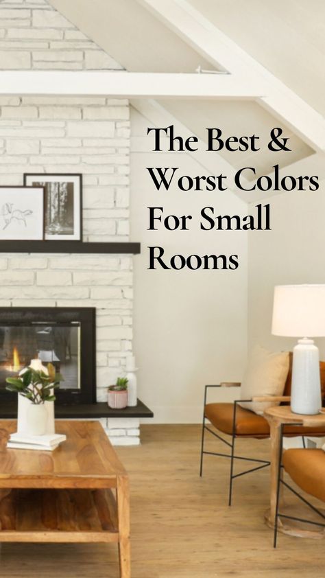 Embrace cozy vibes surrounded by ideal hues as they bring out the most of your small spaces. Read LBR's latest blog for more tips on how to maximimize all of the benefits of your small room.... Small Room Paint Color, Small Room Colors, Small Room Paint, Small Bedroom Colours, Apartment Color Schemes, Living Room Wall Color, Small Lounge, Room Wall Colors, Living Room Color Schemes