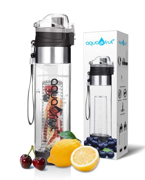 New Improved Unique Bottom Loading Fruit Infuser Water Bottle Complete Bundle Includes Bottle Brush, Insulating Sleeve & Infu Fruit Infuser Water Bottle, Infuser Water Bottle, Healthy Hydration, Fruit Infused Water Bottle, Infused Water Bottle, Fruit Infused Water, Fruit Infused, Flavored Water, Infused Water