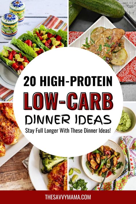 Need easy and healthy dinner recipes that are high in protein and low in carbs? These 20 dinner ideas are perfect for fueling your day without the extra carbs! From cheesy cauliflower to flavorful chicken and veggie dishes, these recipes are quick to prepare and packed with nutrients. Whether you're looking for a satisfying meal after a long day or meal prepping for the week, these low carb, high protein options will keep you energized. Try these healthy dinner ideas today! Healthy Dinner Recipes Without Carbs, High Protein Carbs, High Protein Weeknight Dinners, Dinner Ideas Healthy Low Carb High Protein, Protein Dinners Healthy, High Protein Low Carb Meal Ideas, Dinner Ideas High Protein Low Carb, Healthy Recipes High Protein Low Carb, Protein Heavy Dinner