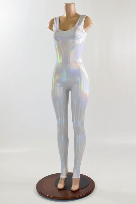 Alien Costume Women, Holographic Bodysuit, Spandex Catsuit, Space Costumes, White Holographic, Halloween Costume Suit, Alien Costume, Holloween Costume, Queen Costume