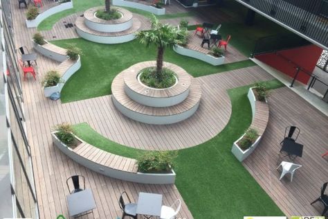 Curvilinear Landscape Design, Landscape Courtyard, School Landscape, Landscape Architecture Plan, Plaza Design, Landscape Design Drawings, Landscape Architecture Drawing, Concept Models Architecture, Urban Landscape Design