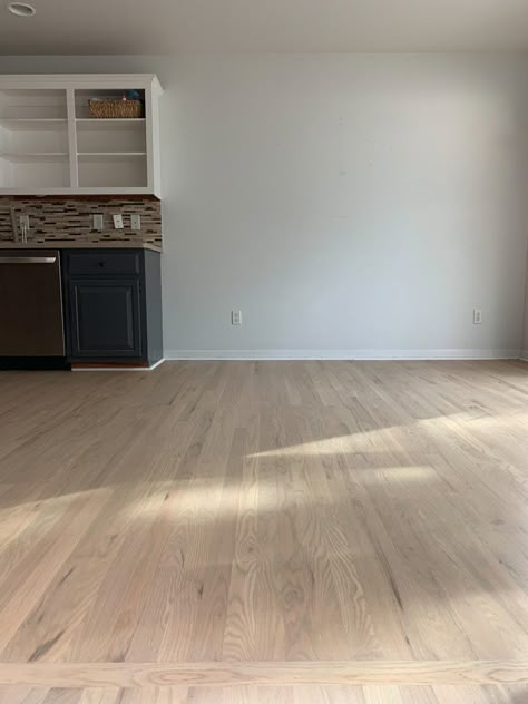 Red Oak Pickled Oak Stain, Neutral Stain On Red Oak, Original Hardwood Floor Stain Colors, Stains For Hardwood Floors, Light Stain Wood Floors, Restraining Oak Floors, French Oak Stain, Stains For Red Oak Flooring, White Oak Vs Red Oak Hardwood Floors