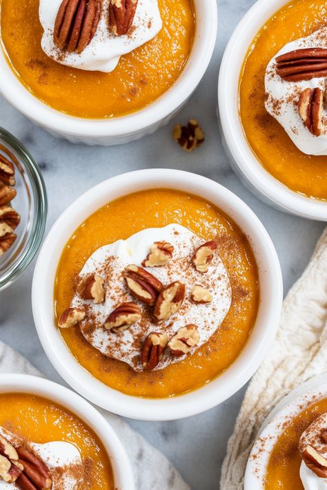 Indulge in the rich and creamy goodness of butternut squash pudding. This delightful dessert is perfect for satisfying your sweet cravings while incorporating the earthy flavors of butternut squash. Whether you're a fan of traditional puddings or looking to try something new, this unique recipe is sure to impress your taste buds. Serve it warm for a cozy treat during cooler months or enjoy it chilled on a warm summer day. Butternut Dessert Recipes, Squash Pudding, Squash Recipes Soup, Cut Butternut Squash, Butternut Squash Puree, Butternut Squash Recipes Soup, Unique Recipe, Butternut Squash Recipes, Meals To Make