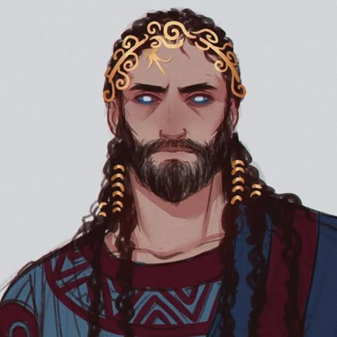 The Aeneid Aesthetic, Persian Character Design, Zeus Character Design, Greek Character Art, Persian Character, Greek Character Design, Greek Face, Zeus Greek God, Zeus Art