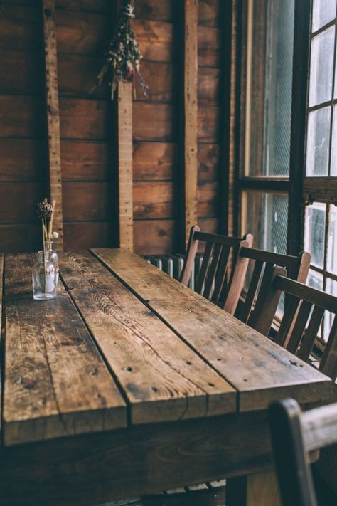 . Dining Room Table Natural Wood, Cabin Kitchen Table, Timber Table, Cabin Style, Cabin Life, Table Wood, Farm Table, Rustic Table, Wooden Kitchen