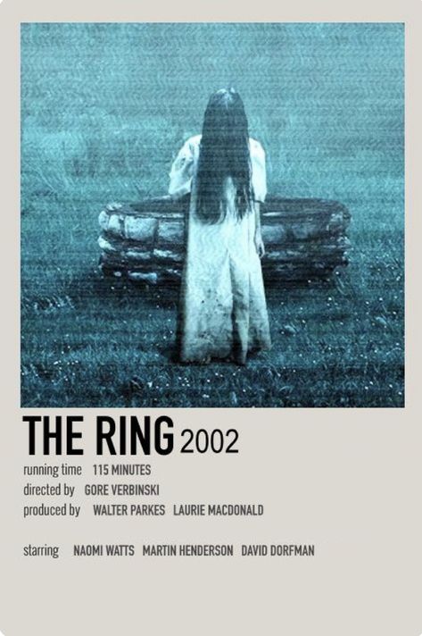 The Ring Movie, Ring Movie, Halloween Movie Poster, Horror Movies List, Old Posters, Indie Movie Posters, Plot Holes, Iconic Movie Posters, Movie Card